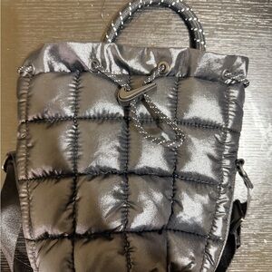 Nike Women's Shiny Black Quilted Backpack